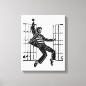 Toile Rockin La maison de prison Homme Danser Art Abstra (Recto)