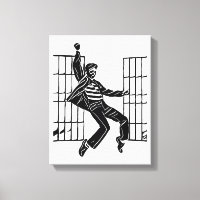 Rockin La maison de prison Homme Danser Art Abstra