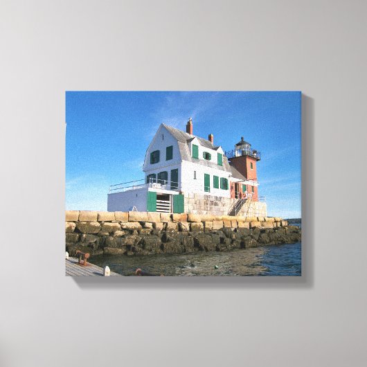 Toile Rockland Breakwater Lighthouse, Maine Canvas Impri (Recto)