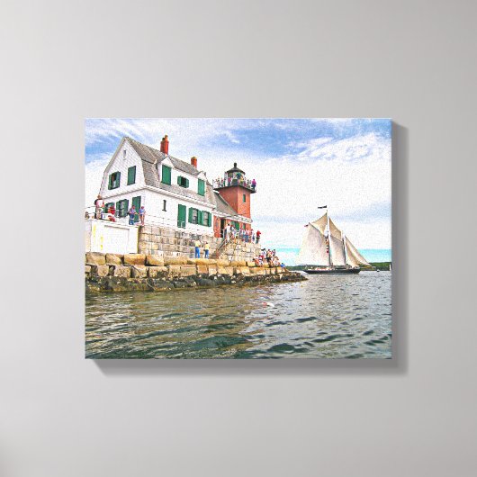 Toile Rockland Breakwater Lighthouse, Maine Canvas Impri (Recto)