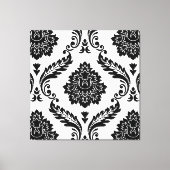 Toile Rococo Damask Lg Pattern Black on White (Recto)