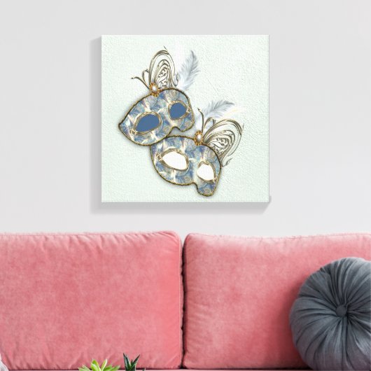 Toile Rococo Rich Motif design avec masques (Insitu(Salon))