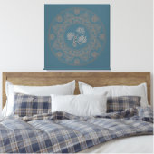 Toile Rococo Turquoise doré personnalisé Lotus Dot Manda (Insitu(Chambre))