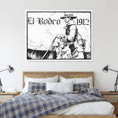 Toile Rodeo Cowboy Country 1912 Art occidental (Insitu(Chambre))