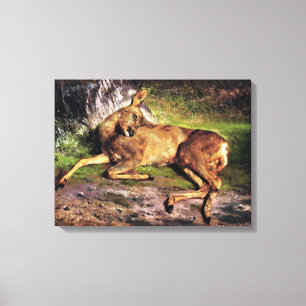Toile Roe Deer in the Forest (par Rosa Bonheur)