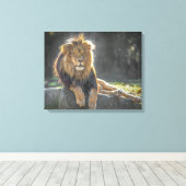 Toile Roi Lion de la Jungle (Insitu (Plancher de Bois))