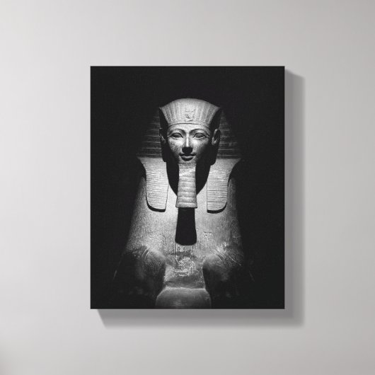 Toile Roi pharaon noir et blanc (Recto)