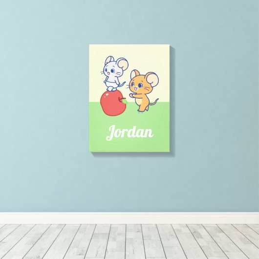 Toile Rollage Anime Tuffy et Jerry Apple (Insitu (Plancher de Bois))