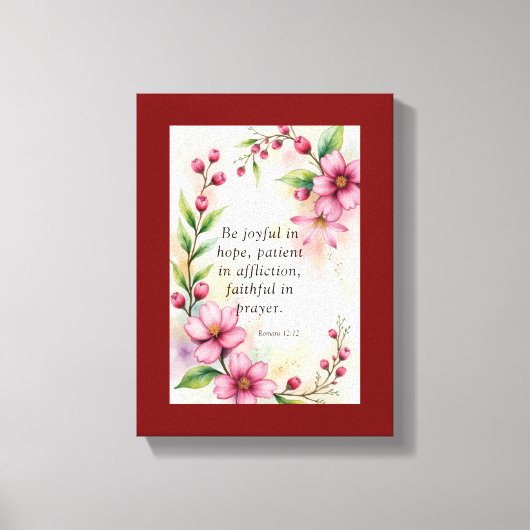 Toile Romains 12:12 (Recto)