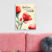 Toile Romains 5:5 La Bible Amoureuse de Dieu Verse Fleur (Insitu(Salon))