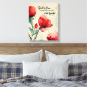 Toile Romains 5:5 La Bible Amoureuse de Dieu Verse Fleur (Insitu(Chambre))