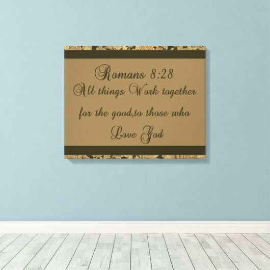Toile Romains 8:28 (Insitu (Plancher de Bois))