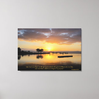 Toile Romains 8:28 Bible chrétienne Verse Canvas Art
