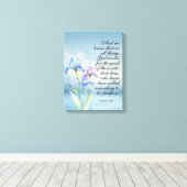Toile Romains 8:28 Iris Aquarelle  (Insitu (Plancher de Bois))