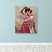 Toile Romani Gypsy Woman Dancing (par Albert Edelfeel) (Insitu (Plancher de Bois))