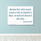 Toile Romans 1:19 Bible Verse KJV Wall Art (Insitu (Plancher de Bois))