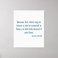 Romans 1:19 Bible Verse KJV Wall Art