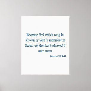Toile Romans 1:19 Bible Verse KJV Wall Art