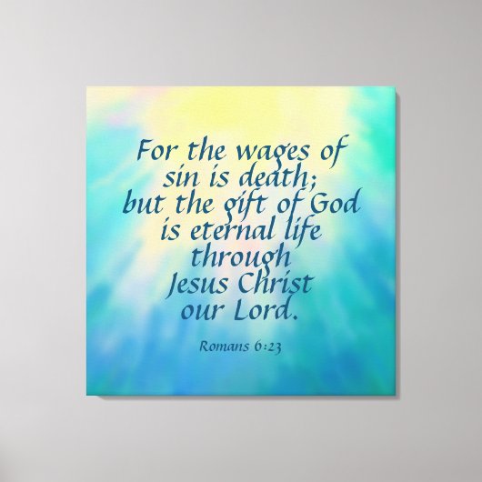 Toile Romans 6:23 Canvas Imprimer (Recto)