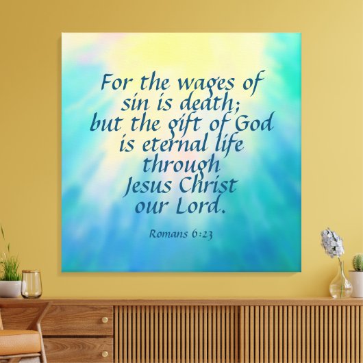 Toile Romans 6:23 Canvas Imprimer (Insitu(Salon))