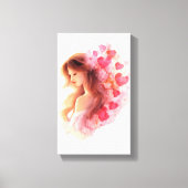 Toile Romantic Floral Portrait Soft Valentine Love Art (Recto)