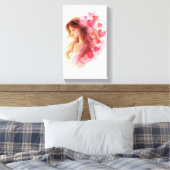 Toile Romantic Floral Portrait Soft Valentine Love Art (Insitu(Chambre))