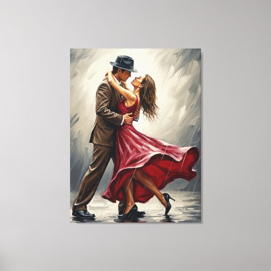 Toile Romantic Rain Dance  (Recto)