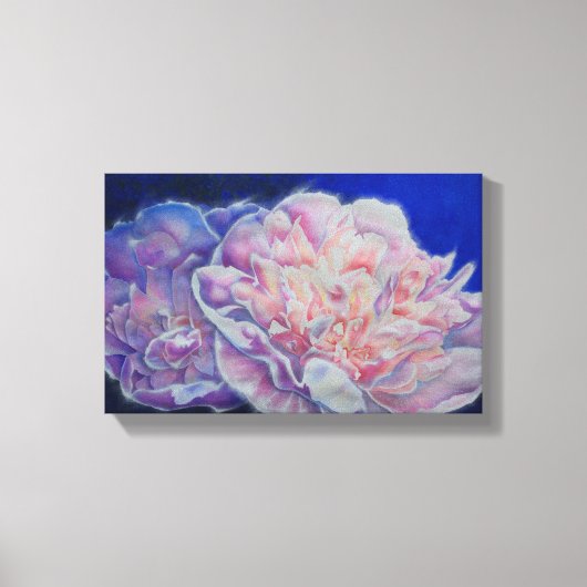 Toile Romantique élégante couleur rose blanc pastel (Recto)