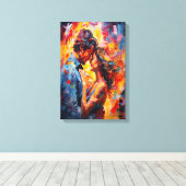 Toile Romantique Embrace Expressionnisme Amour Abstrait  (Insitu (Plancher de Bois))
