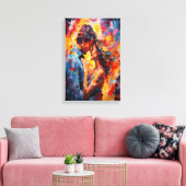 Toile Romantique Embrace Expressionnisme Amour Abstrait  (Insitu(Salon))