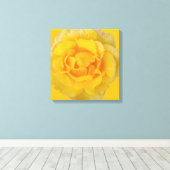 Toile Romantique Rose Jaune gouttes d'eau (Insitu (Plancher de Bois))