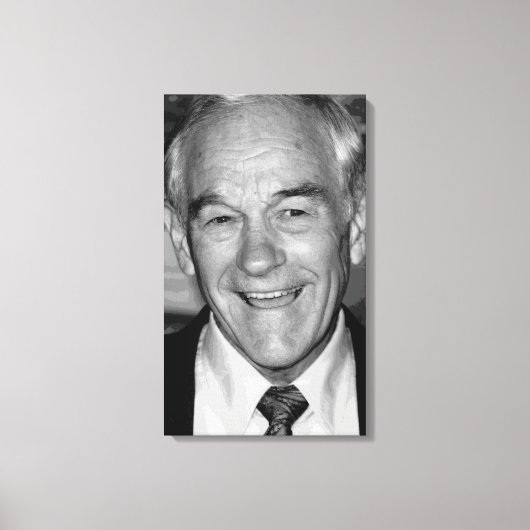 Toile Ron Paul Portrait noir et blanc (Recto)