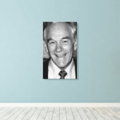 Toile Ron Paul Portrait noir et blanc (Insitu (Plancher de Bois))