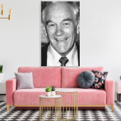 Toile Ron Paul Portrait noir et blanc (Insitu(Salon))