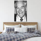 Toile Ron Paul Portrait noir et blanc (Insitu(Chambre))