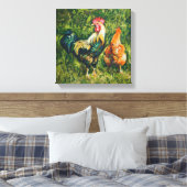 Toile Rooster and Hen (Insitu(Chambre))