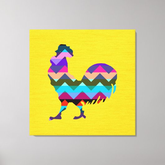 Toile Rooster Chevron (Recto)