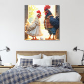 Toile Rooster et Humour Hen (Insitu(Chambre))