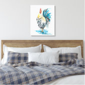 Toile Rooster Splash - Aquarelle Portrait (Insitu(Chambre))