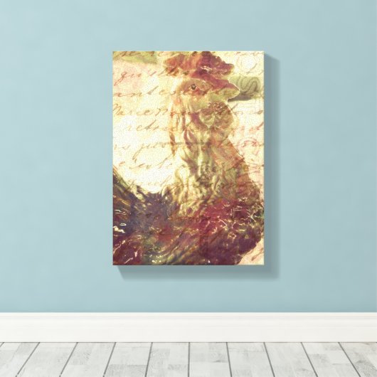 Toile Rooster vintage (Insitu (Plancher de Bois))