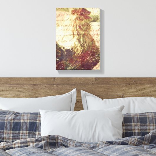 Toile Rooster vintage (Insitu(Chambre))