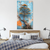 Toile Rooted in Ruin: A Bonsai of Resilience Against Tim (Insitu(Chambre))