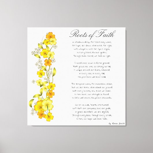Toile Roots of Faith Imprimer (Recto)