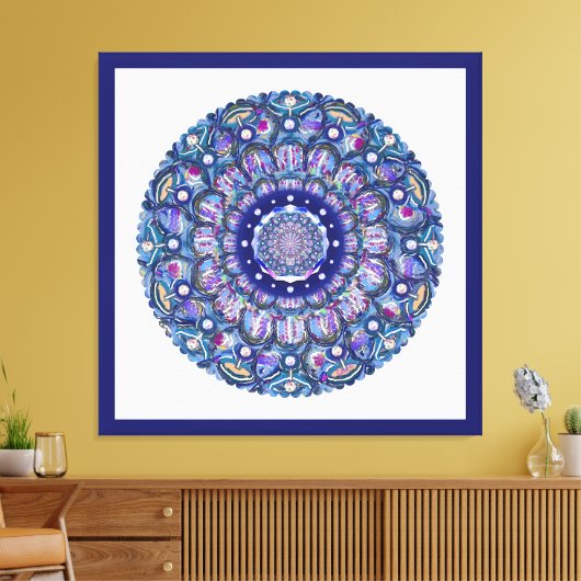 Toile Rosace bleue (Insitu(Salon))