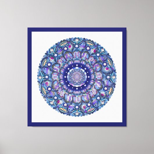 Toile Rosace bleue (Recto)