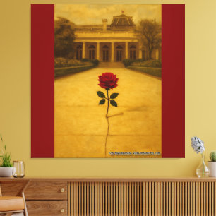 Toile Rose à travers la fissure : arrière de la Maison B