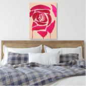Toile Rose Abstrait aquarelle fleurie art original (Insitu(Chambre))