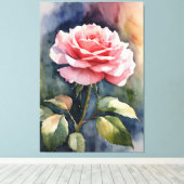 Toile Rose aquarelle (Insitu (Plancher de Bois))