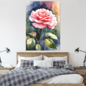 Toile Rose aquarelle (Insitu(Chambre))