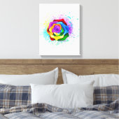 Toile Rose arc-en-ciel coloré (Insitu(Chambre))